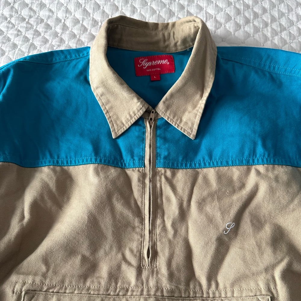 Supreme Blue and Beige Pullover 100% cotton